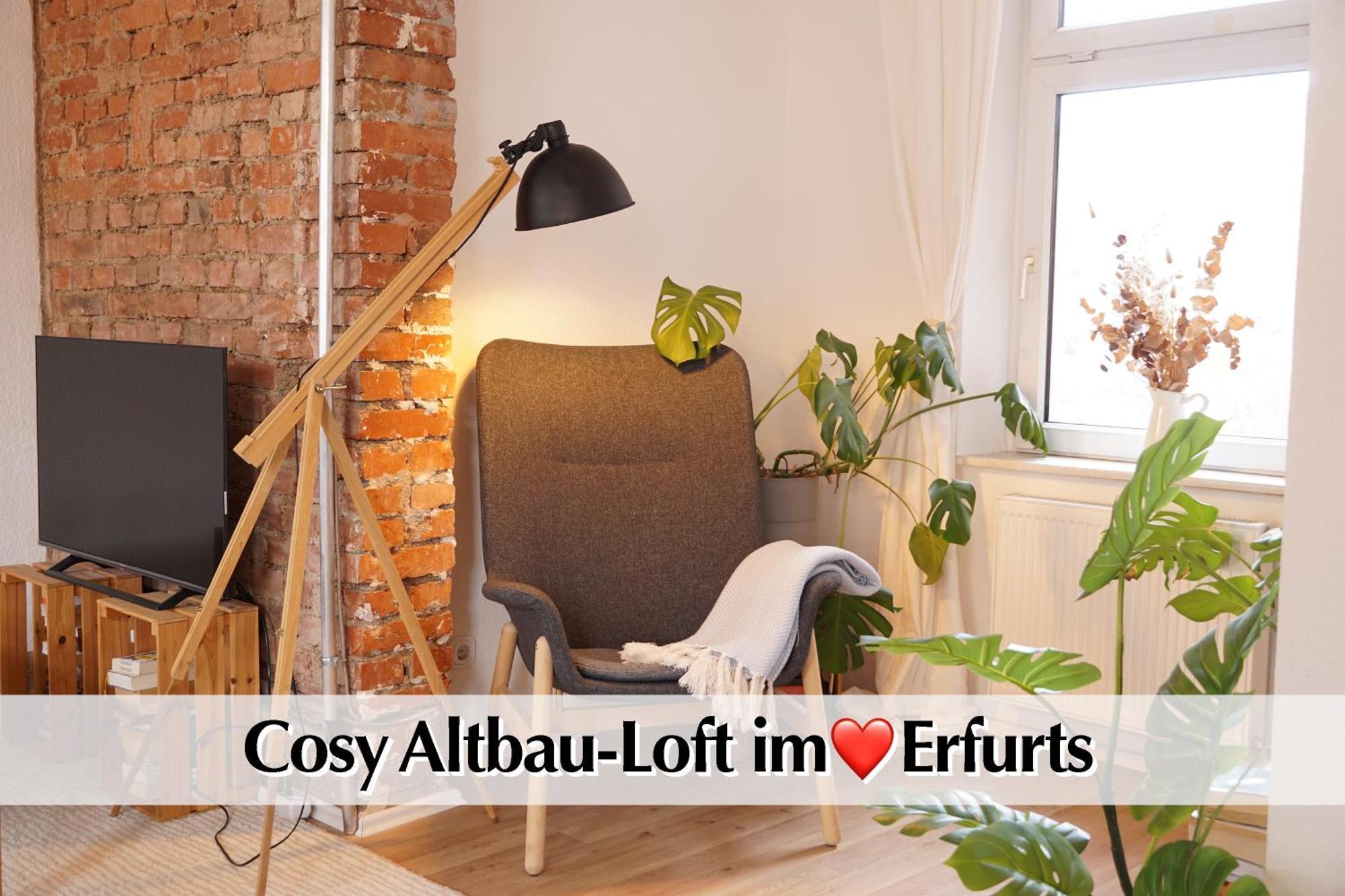 Helles Altbau-Loft Mit Kingsize Bett, Smart-Tv, Etc Apartment แอร์ฟวร์ท ภายนอก รูปภาพ